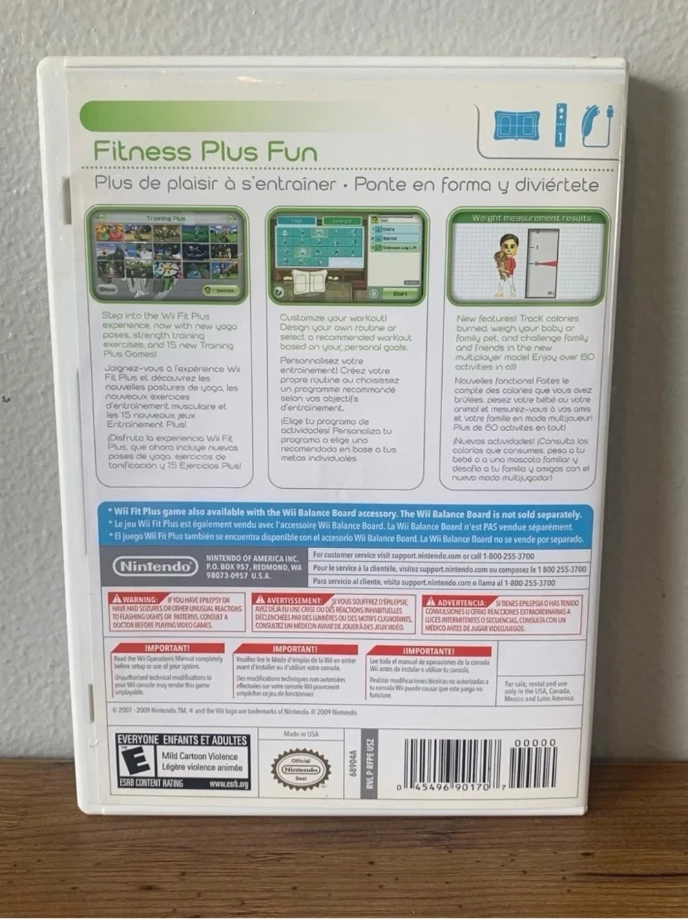 Wii Fit Plus Nintendo Wii Video Game CIB Complete Fitness Exercise 2008